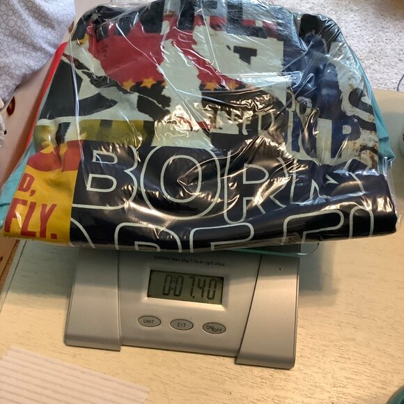 Born Fly Men’s T-Shirt XL Light Blue 100% Cotton Fly Heritage Graphic Tee - Picture 10 of 10